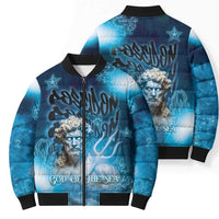 Poseidon Bomber Puffer Jacket God Of The Sea - Wonder Print Shop