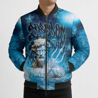 Poseidon Bomber Puffer Jacket God Of The Sea - Wonder Print Shop