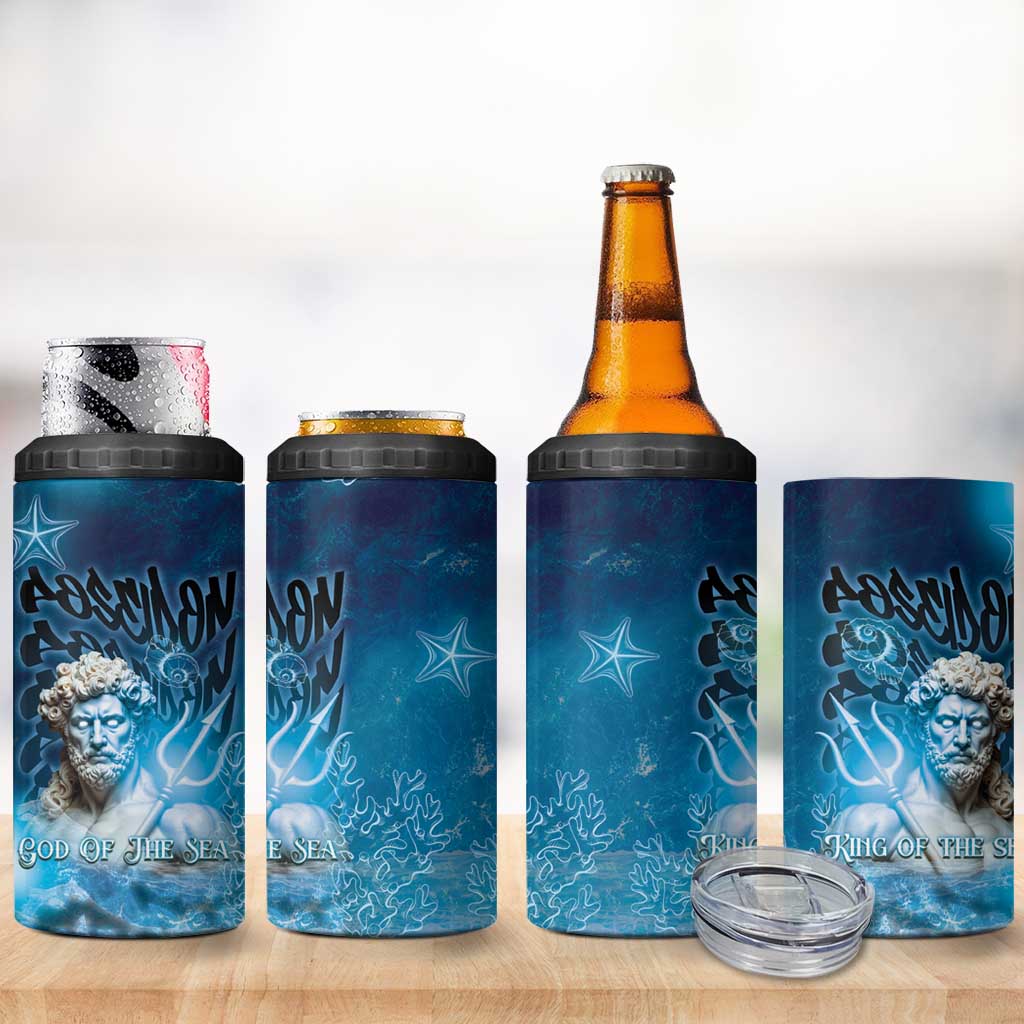 Poseidon 4 in 1 Can Cooler Tumbler God Of The Sea - Wonder Print Shop