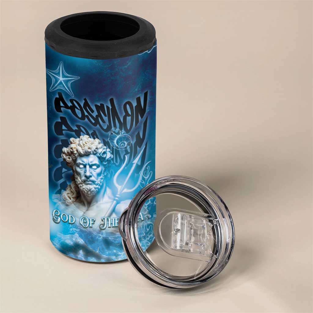 Poseidon 4 in 1 Can Cooler Tumbler God Of The Sea - Wonder Print Shop