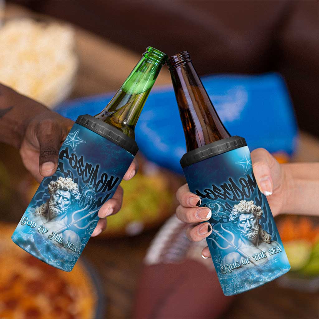 Poseidon 4 in 1 Can Cooler Tumbler God Of The Sea - Wonder Print Shop