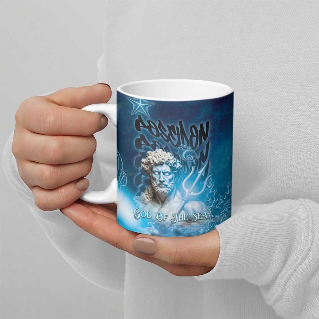Poseidon Ceramic Mug God Of The Sea - Wonder Print Shop