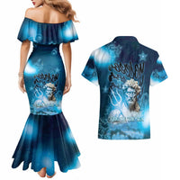 Poseidon Couples Matching Mermaid Dress and Hawaiian Shirt God Of The Sea - Wonder Print Shop