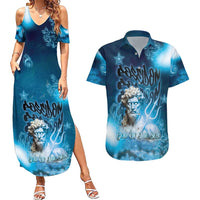 Poseidon Couples Matching Summer Maxi Dress and Hawaiian Shirt God Of The Sea - Wonder Print Shop