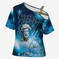 Poseidon Cross Shoulder Shirt God Of The Sea - Wonder Print Shop