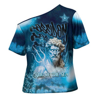 Poseidon Cross Shoulder Shirt God Of The Sea - Wonder Print Shop