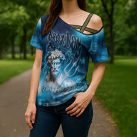 Poseidon Cross Shoulder Shirt God Of The Sea - Wonder Print Shop