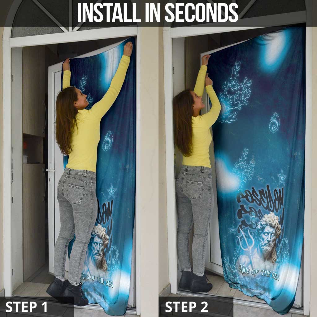 Poseidon Door Cover God Of The Sea - Wonder Print Shop