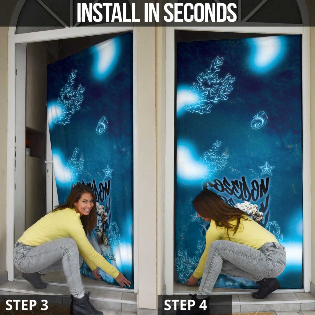 Poseidon Door Cover God Of The Sea - Wonder Print Shop