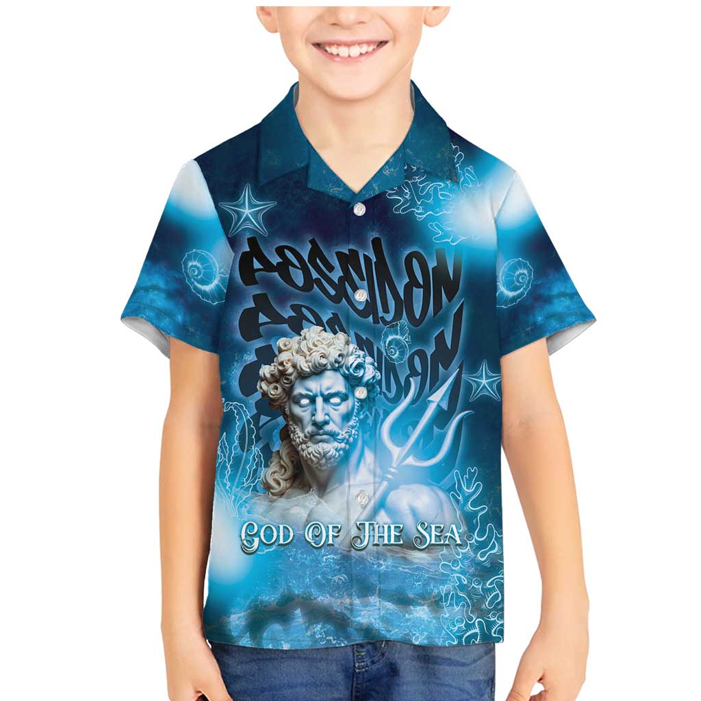 Poseidon Family Matching Mermaid Dress and Hawaiian Shirt God Of The Sea - Wonder Print Shop