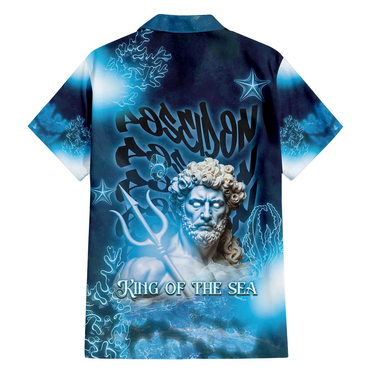 Poseidon Family Matching Off The Shoulder Long Sleeve Dress and Hawaiian Shirt God Of The Sea - Wonder Print Shop