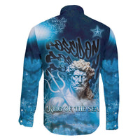 Poseidon Family Matching Off The Shoulder Long Sleeve Dress and Hawaiian Shirt God Of The Sea - Wonder Print Shop