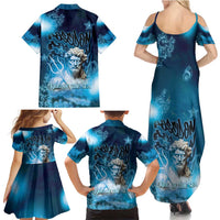 Poseidon Family Matching Summer Maxi Dress and Hawaiian Shirt God Of The Sea - Wonder Print Shop