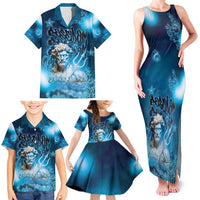Poseidon Family Matching Tank Maxi Dress and Hawaiian Shirt God Of The Sea - Wonder Print Shop