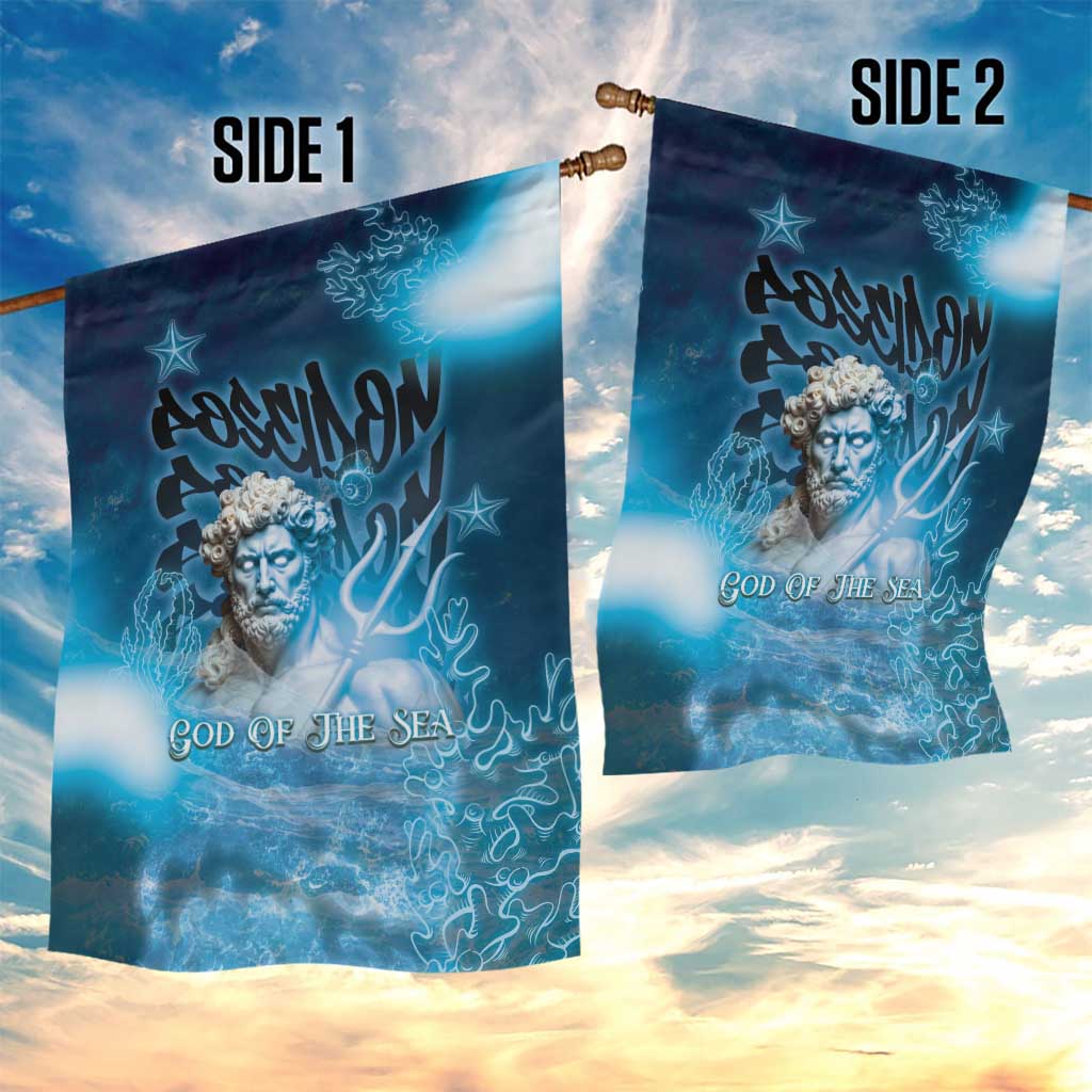 Poseidon Garden Flag God Of The Sea - Wonder Print Shop