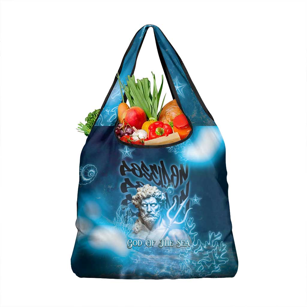 Poseidon Grocery Bag God Of The Sea - Wonder Print Shop