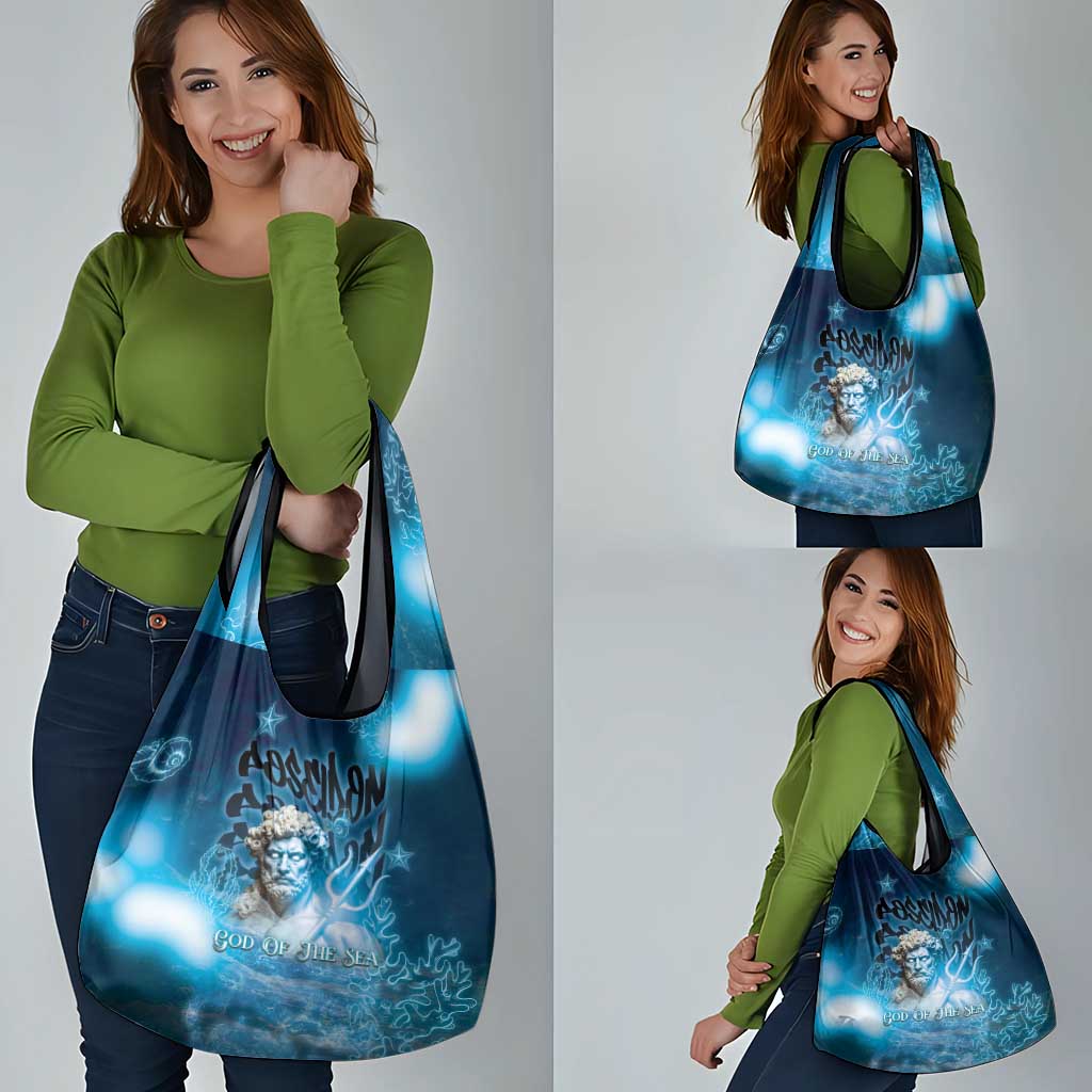 Poseidon Grocery Bag God Of The Sea - Wonder Print Shop