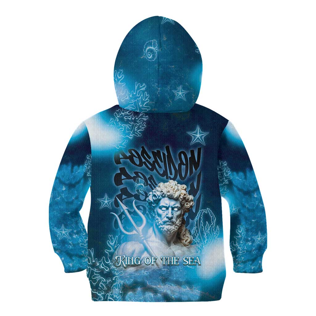 Poseidon Kid Hoodie God Of The Sea - Wonder Print Shop