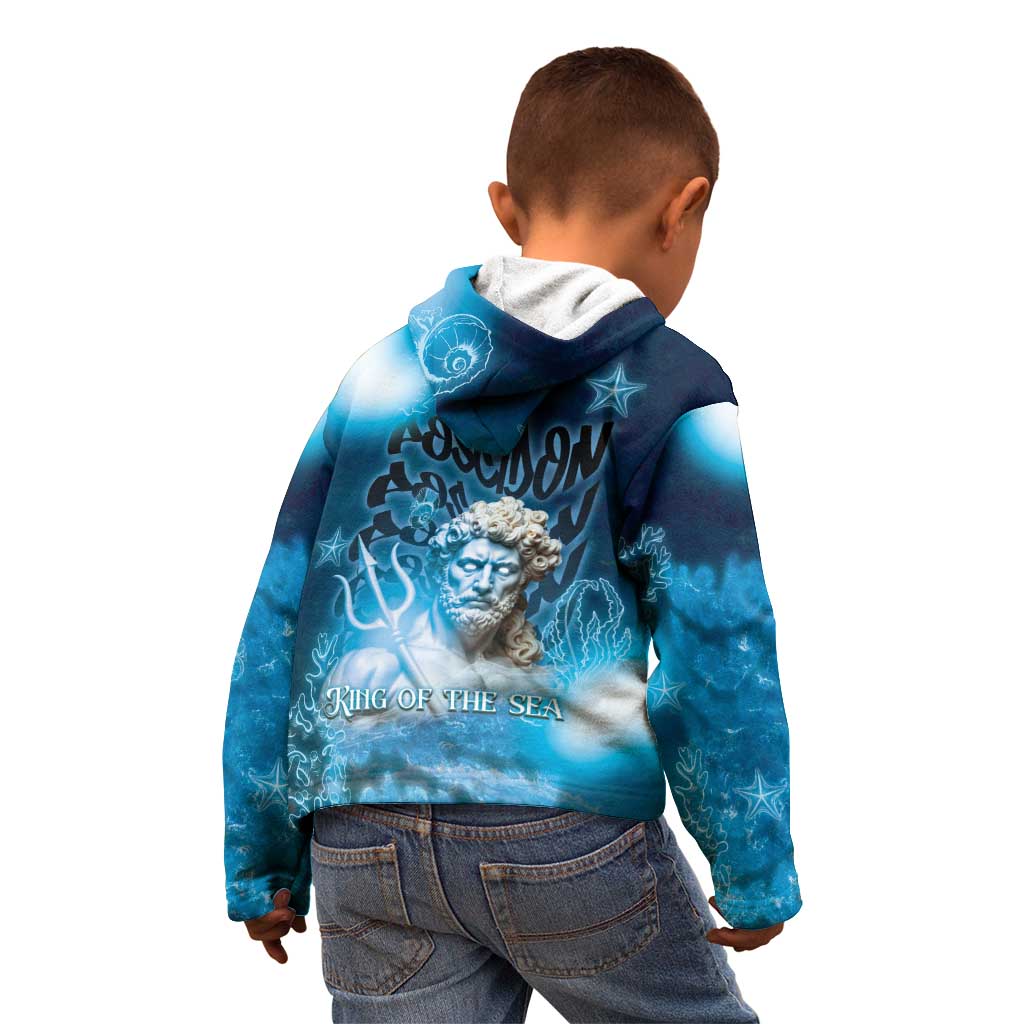 Poseidon Kid Hoodie God Of The Sea - Wonder Print Shop