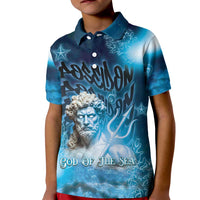 Poseidon Kid Polo Shirt God Of The Sea - Wonder Print Shop