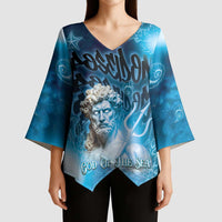 Poseidon Kimono Sleeve Blouse God Of The Sea - Wonder Print Shop