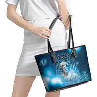 Poseidon Leather Tote Bag God Of The Sea - Wonder Print Shop