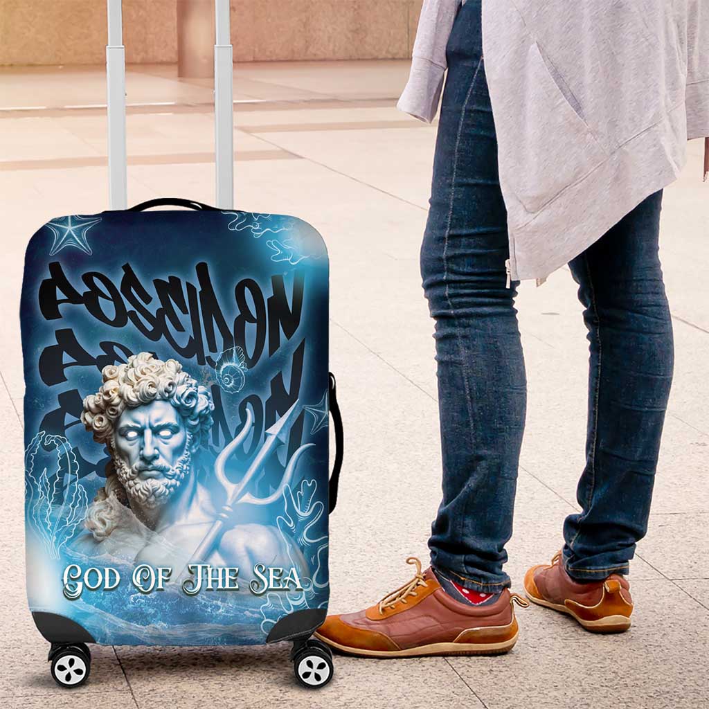 Poseidon Luggage Cover God Of The Sea - Wonder Print Shop