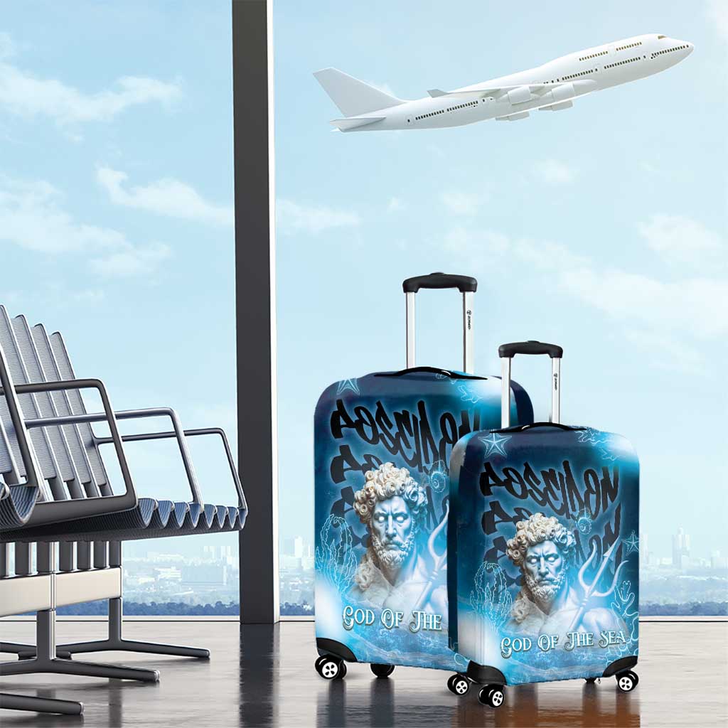 Poseidon Luggage Cover God Of The Sea - Wonder Print Shop