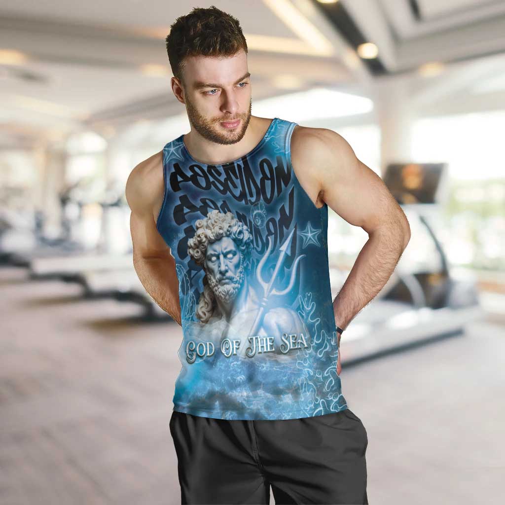 Poseidon Men Tank Top God Of The Sea - Wonder Print Shop