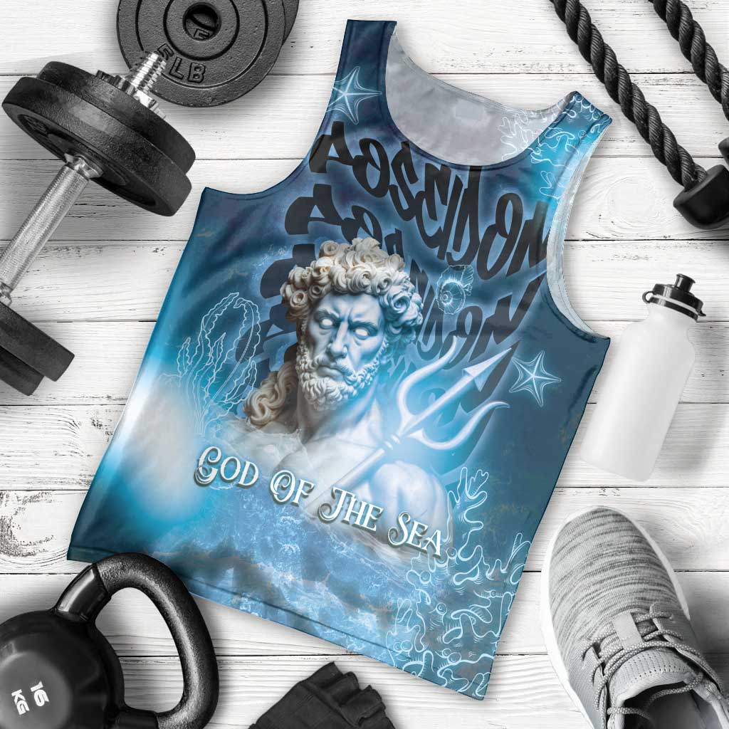 Poseidon Men Tank Top God Of The Sea - Wonder Print Shop