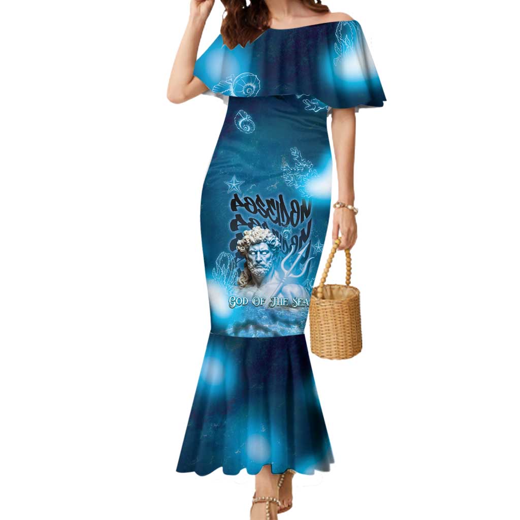 Poseidon Mermaid Dress God Of The Sea - Wonder Print Shop