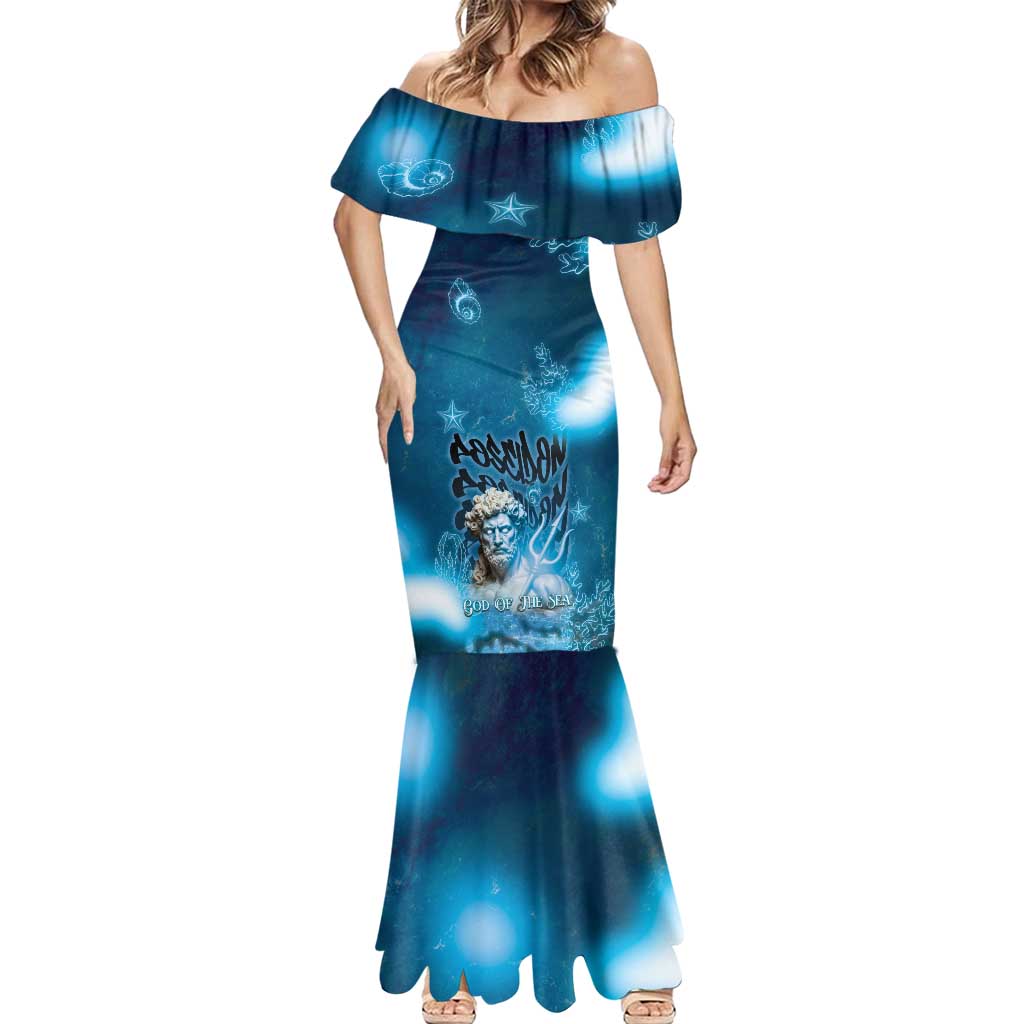 Poseidon Mermaid Dress God Of The Sea - Wonder Print Shop