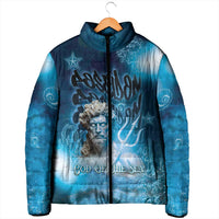 Poseidon Padded Jacket God Of The Sea - Wonder Print Shop