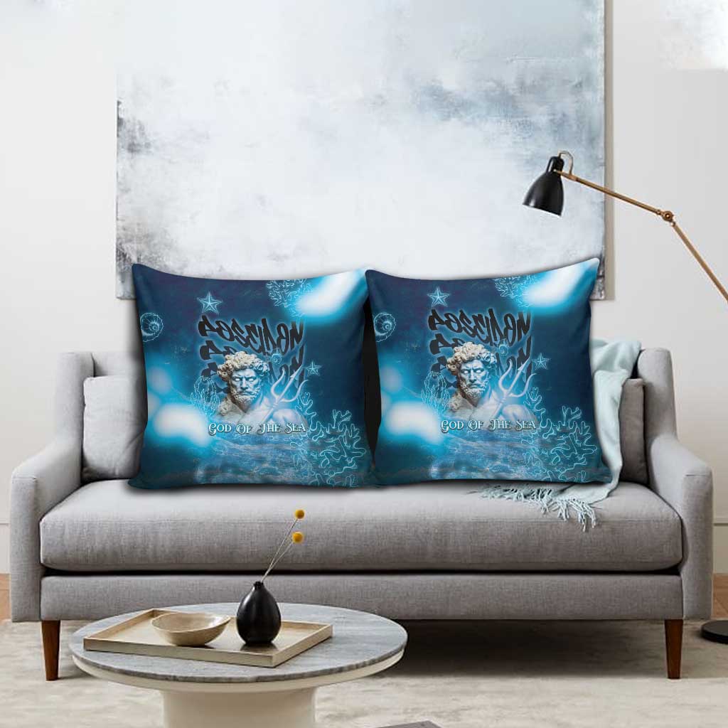 Poseidon Pillow Cover God Of The Sea - Wonder Print Shop