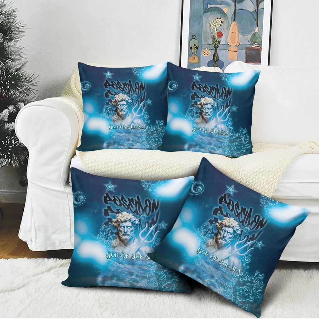 Poseidon Pillow Cover God Of The Sea - Wonder Print Shop