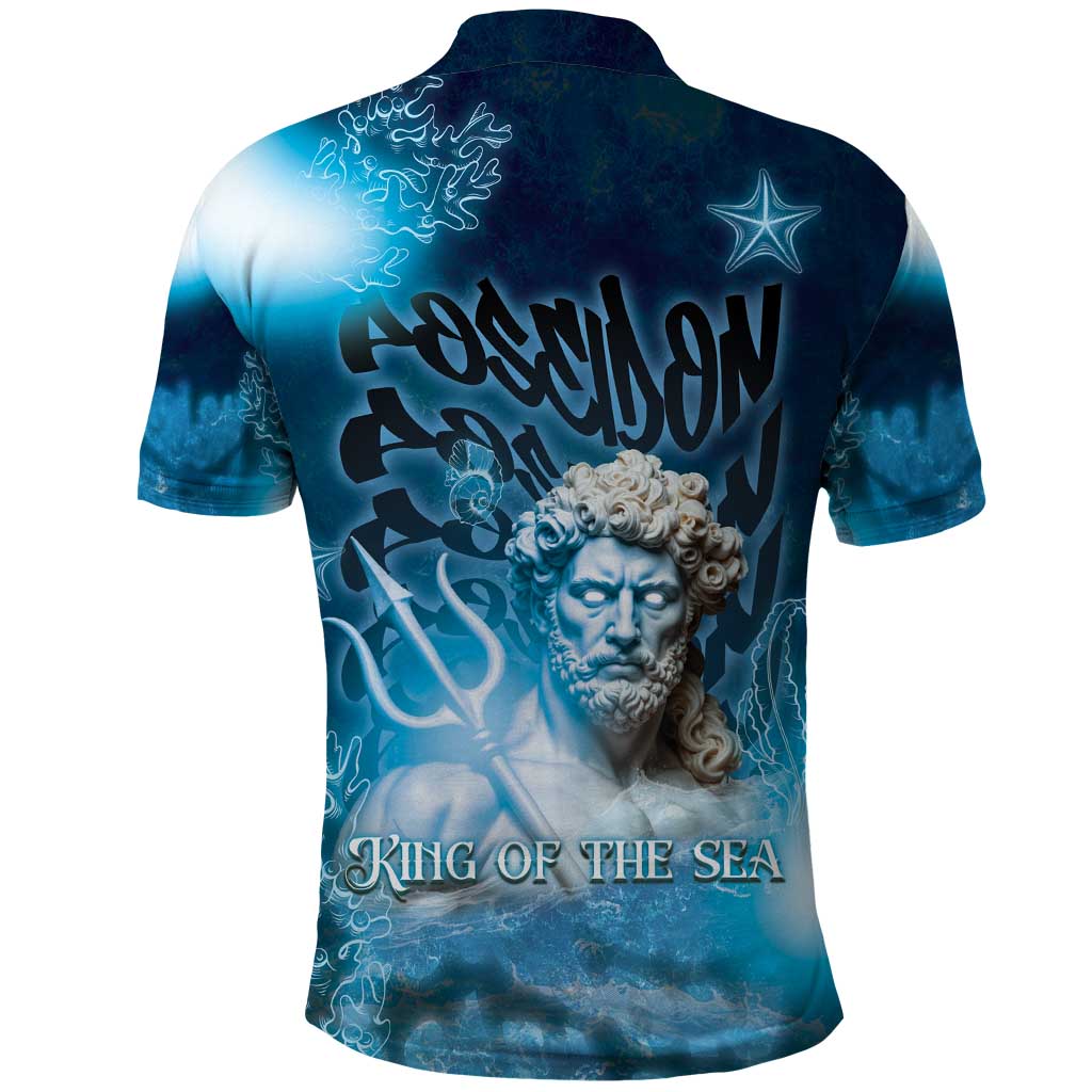 Poseidon Polo Shirt God Of The Sea - Wonder Print Shop
