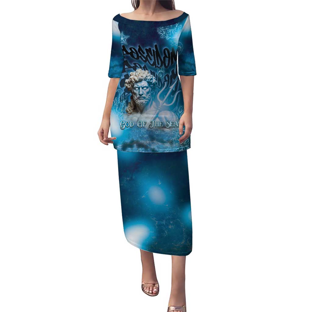 Poseidon Puletasi God Of The Sea - Wonder Print Shop