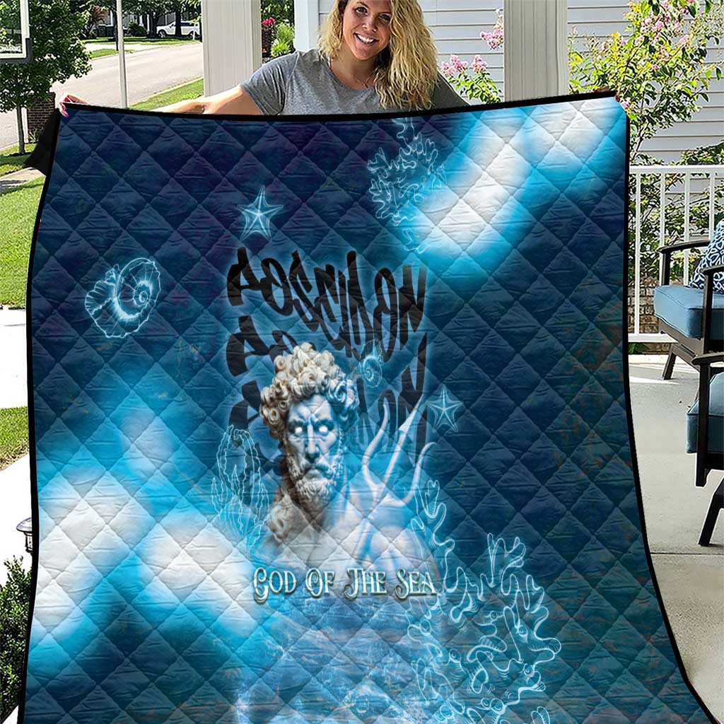 Poseidon Quilt God Of The Sea - Wonder Print Shop