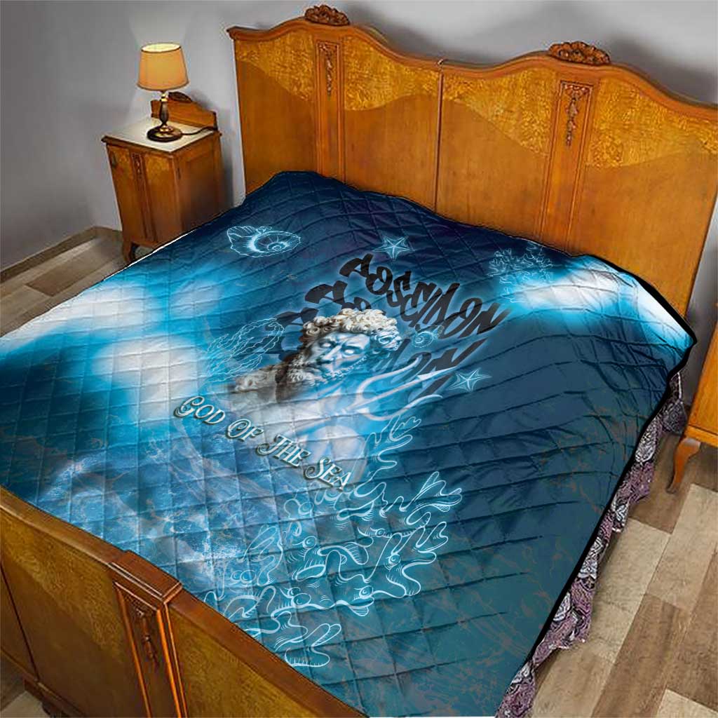 Poseidon Quilt God Of The Sea - Wonder Print Shop