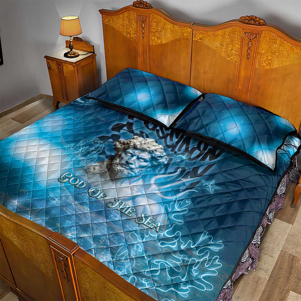 Poseidon Quilt Bed Set God Of The Sea - Wonder Print Shop