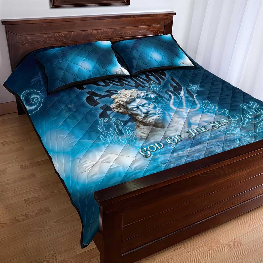 Poseidon Quilt Bed Set God Of The Sea - Wonder Print Shop