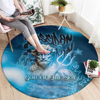 Poseidon Round Carpet God Of The Sea - Wonder Print Shop