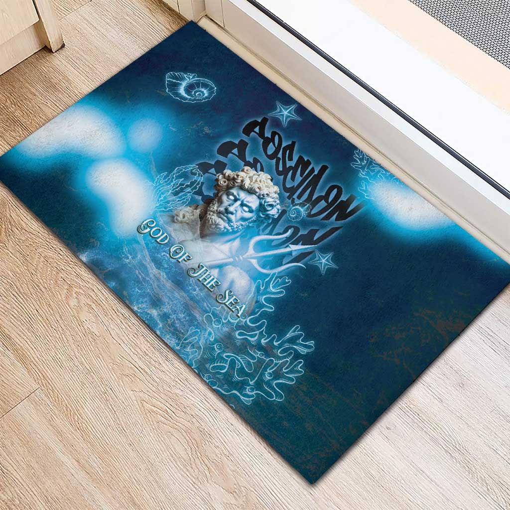Poseidon Rubber Doormat God Of The Sea - Wonder Print Shop