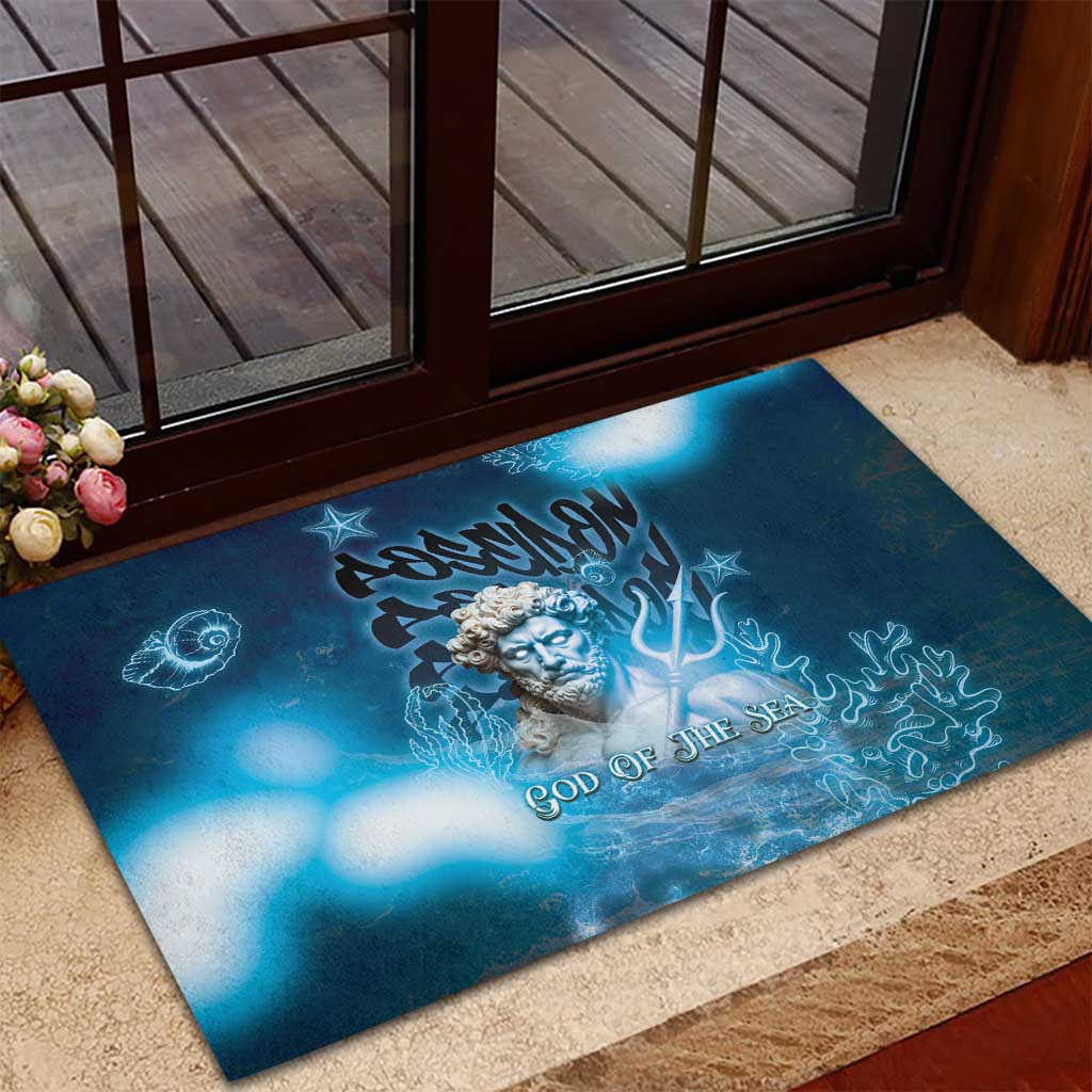 Poseidon Rubber Doormat God Of The Sea - Wonder Print Shop