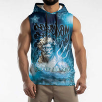 Poseidon Sleeveless Hoodie God Of The Sea - Wonder Print Shop