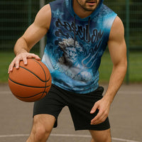 Poseidon Sleeveless Hoodie God Of The Sea - Wonder Print Shop