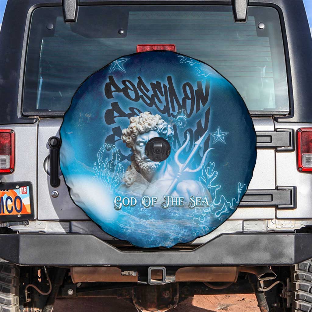 Poseidon Spare Tire Cover God Of The Sea - Wonder Print Shop