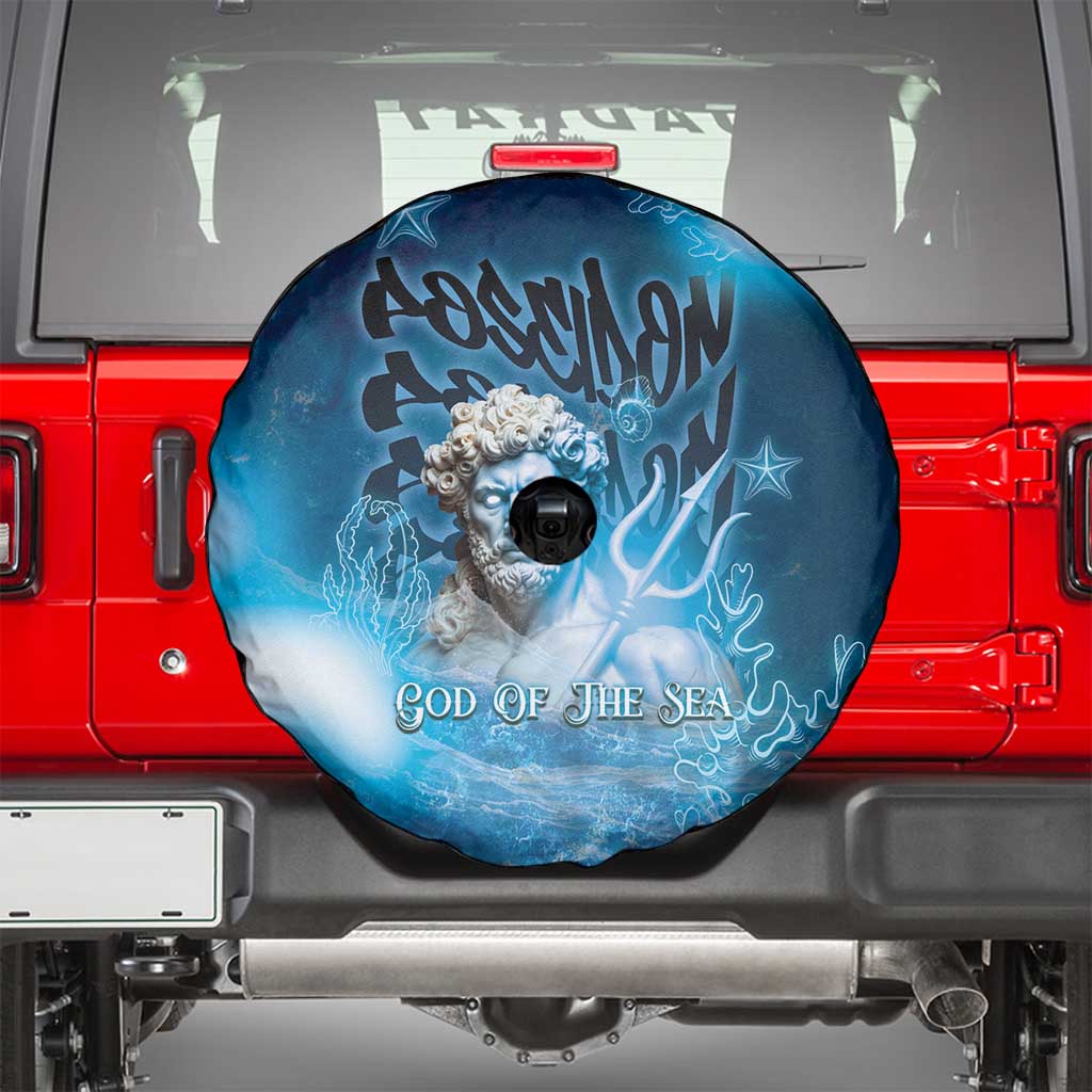 Poseidon Spare Tire Cover God Of The Sea - Wonder Print Shop