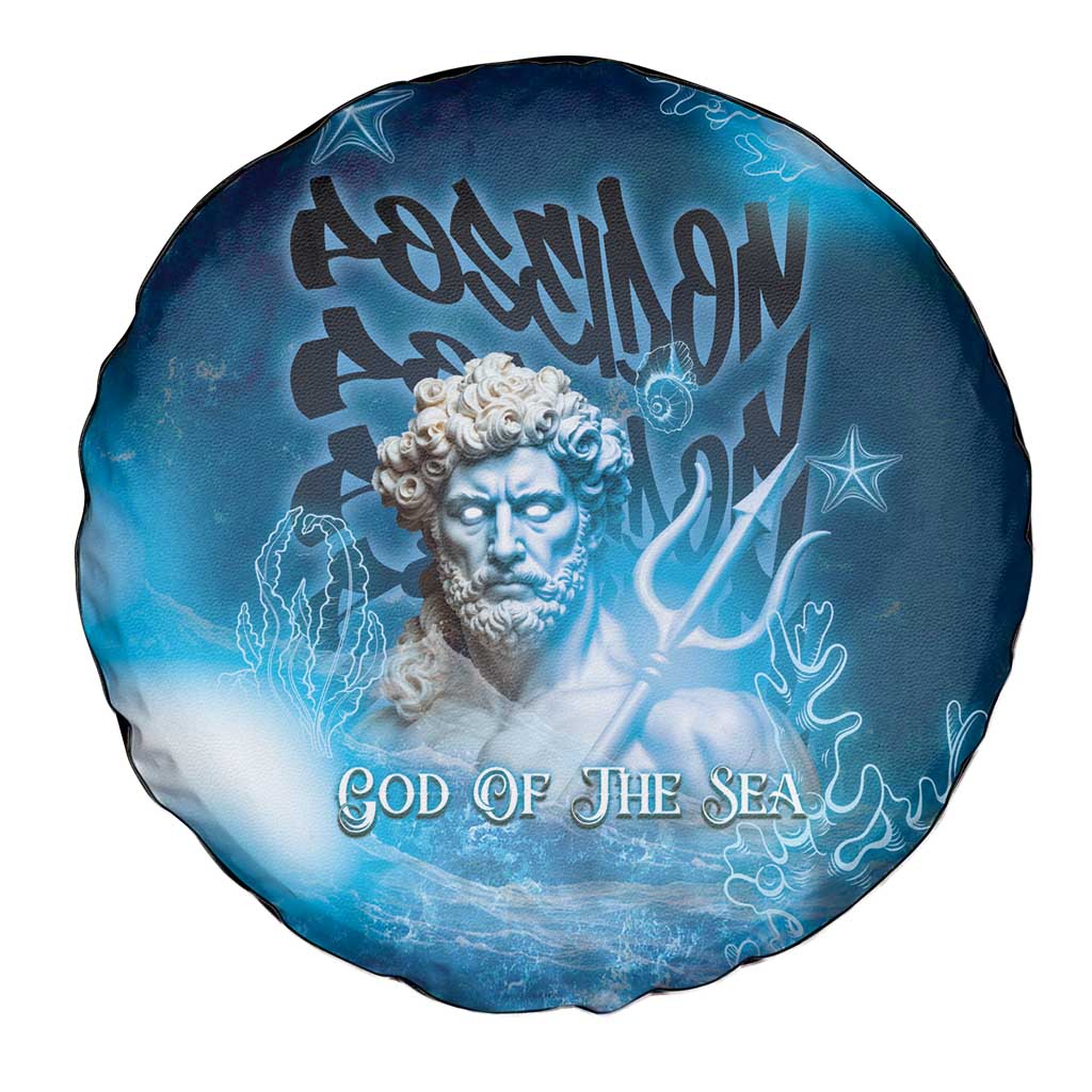 Poseidon Spare Tire Cover God Of The Sea - Wonder Print Shop