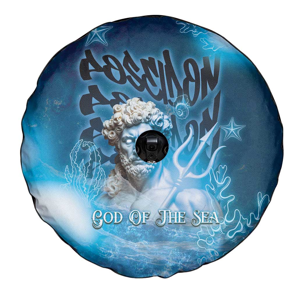 Poseidon Spare Tire Cover God Of The Sea - Wonder Print Shop